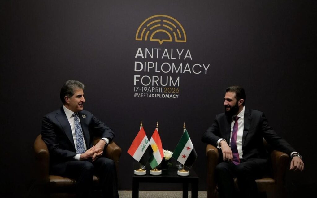 Neçirvan Barzani ile Ahmed Şara Antalya’da bir araya geldi