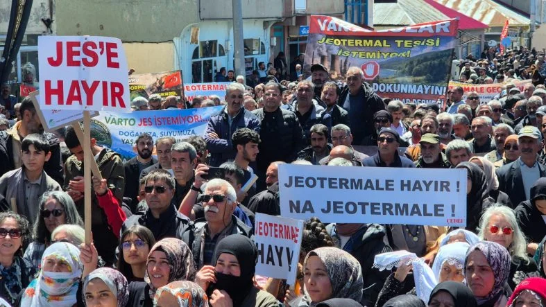 Karlıova ve Varto’da jeotermal protesto