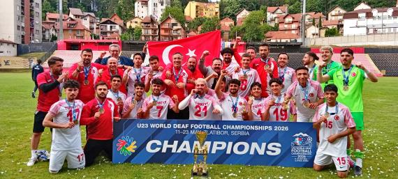 İşitme Engelliler U23 Millî Takımı dünya şampiyonu oldu